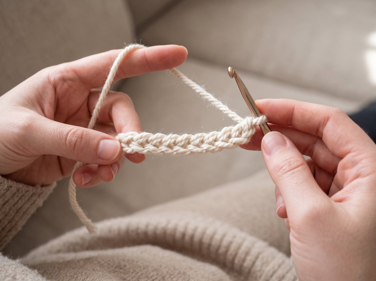 how to crochet a chain stitch for beginners step by step