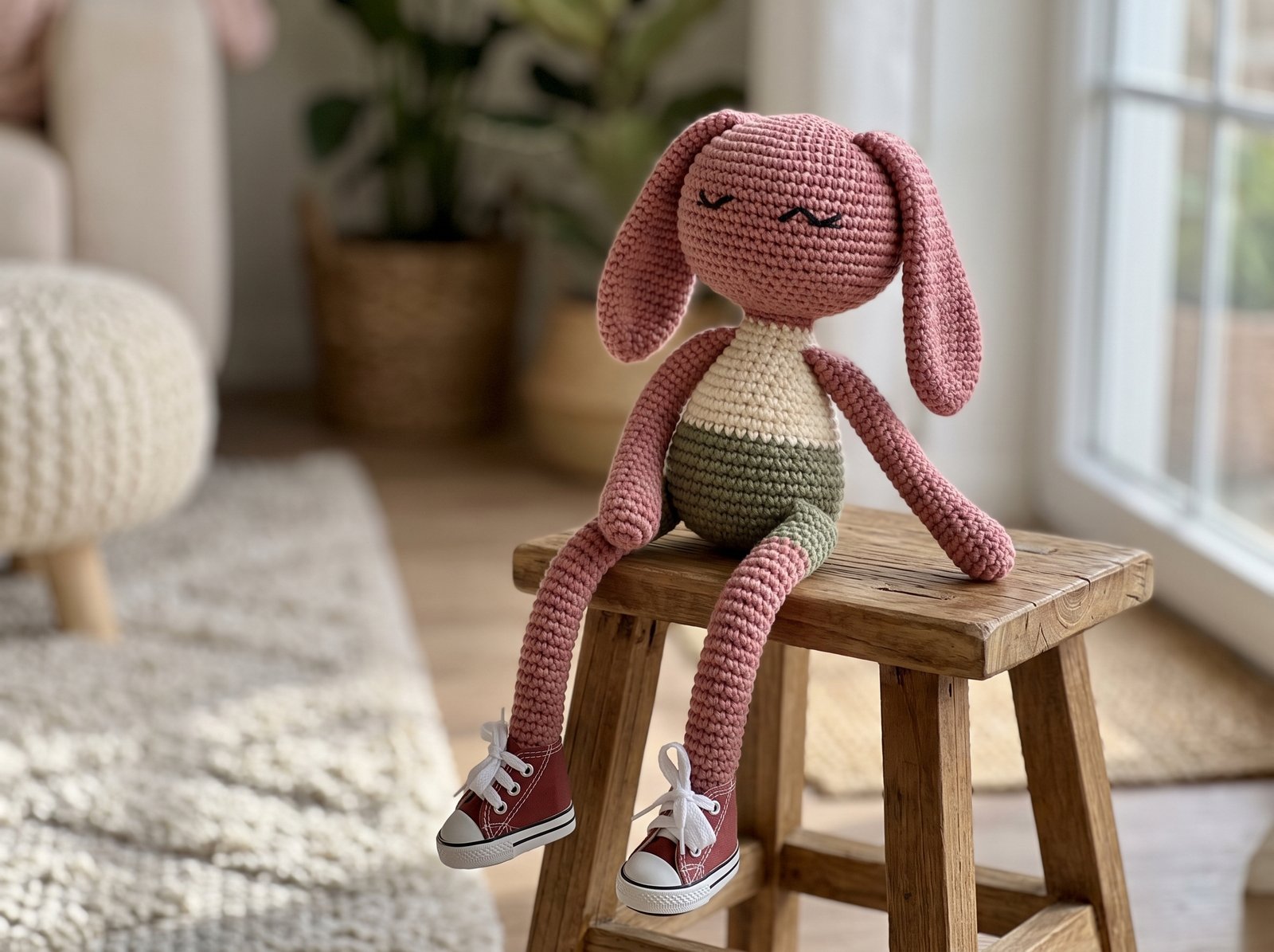 amigurumi bunny design ideas with simple crochet accessories