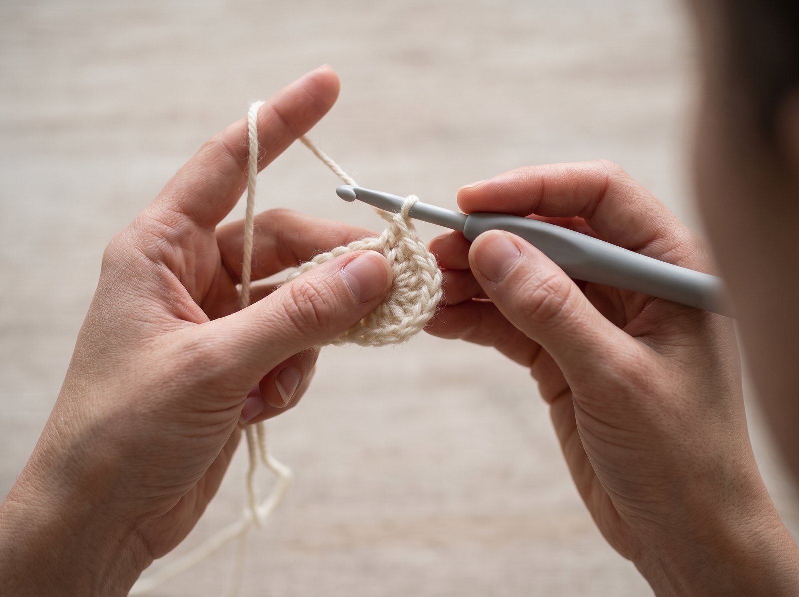 how to hold a crochet hook for beginners