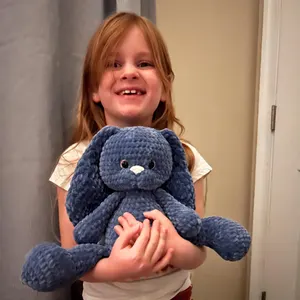 Finished amigurumi bunny made from the crochet pattern